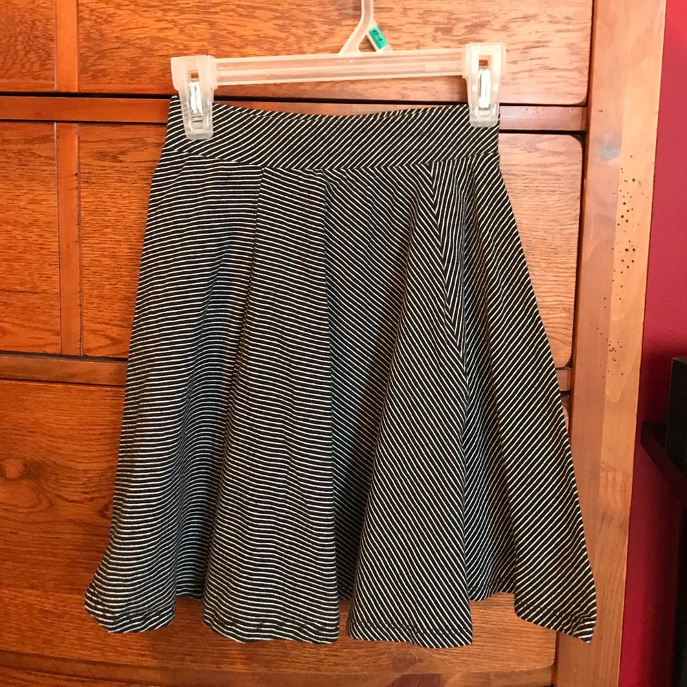 Striped skater skirt